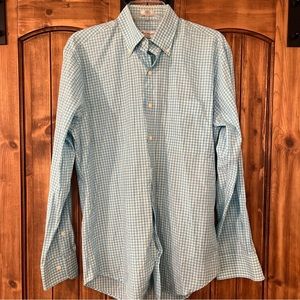 Peter Millar Checkered Dress Shirt Men’s (M) Crown Finish
